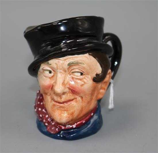 A Royal Doulton Sam Weller small character jug, A mark (1939-1955) and number 4, possibly a prototype,